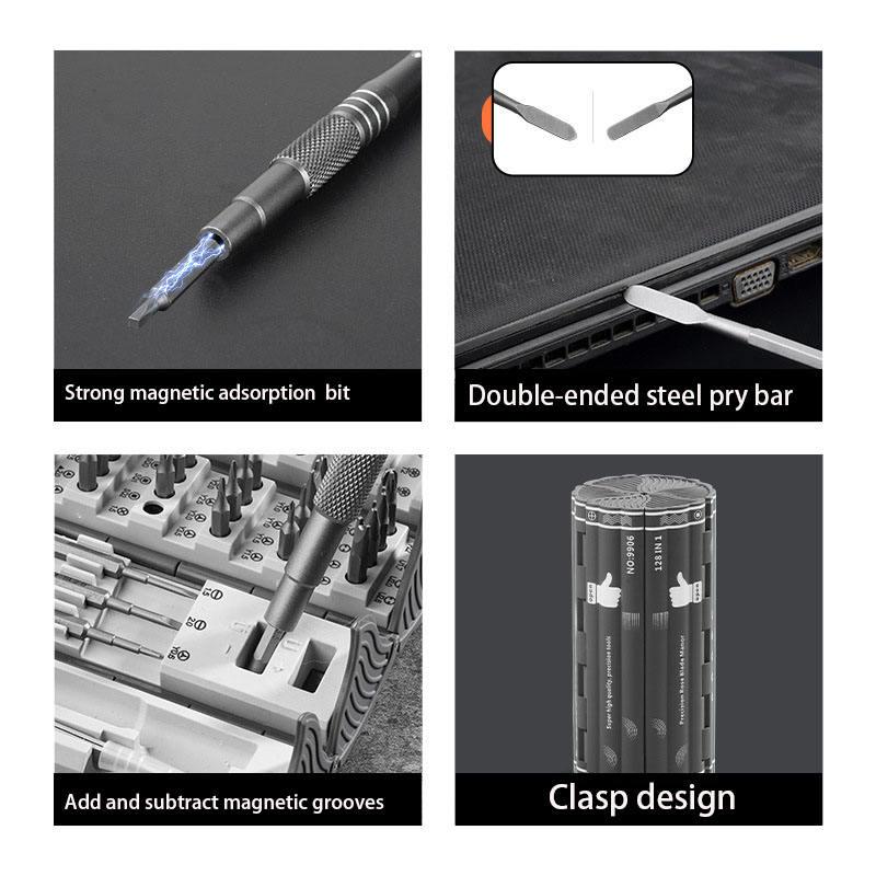 128 in 1 Precision Screwdriver Bit Set Kit Watchmaker Magnetic Mini Repair Tools Laptop Phone