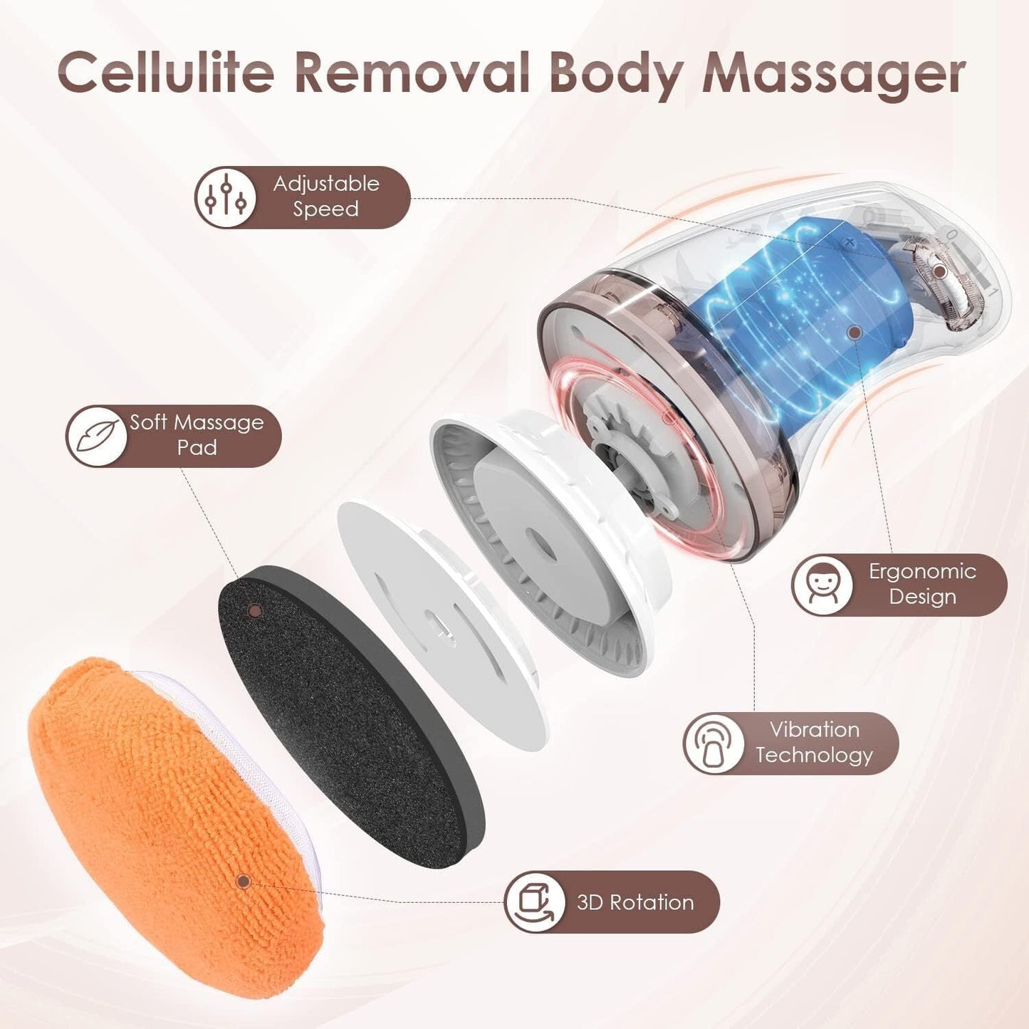 3 Heads Fat Burning Device Electric Anti Cellulite Hand Held Cellulite Massage Massage Body Sculpting Massager Machine