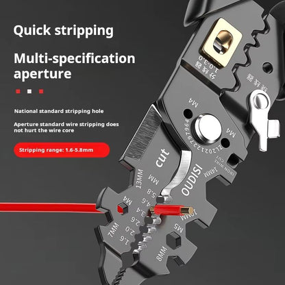 25 in 1 Multi-purpose High Carbon Steel Electrician's Wire Stripping Pliers Winding Cutting Pressure Wire Special Tools