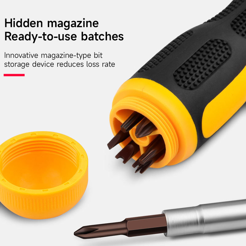 19 in 1 Multifunctional Ratchet Screwdriver Set, Ratchet Screwdriver Suitable for Home and Industry