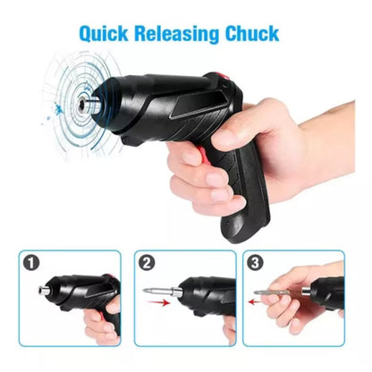 Multifunctional 45pcs Cordless Lithium-Ion Power Drill Driver and Screwdriver Set Industrial DIY Grade Battery Operated