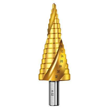 HSS 4241 Step Drill Bits Titanium Coated with Hexagon Shank Straight Groove Twist Drill