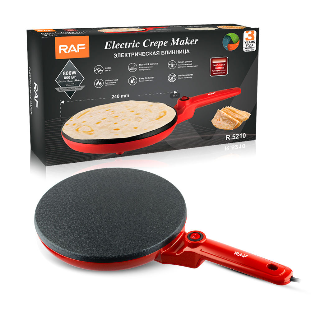 RAF Popular Smart Control 24cm Large Diameter Household Electric Crepe Pan Electric Crepe Maker